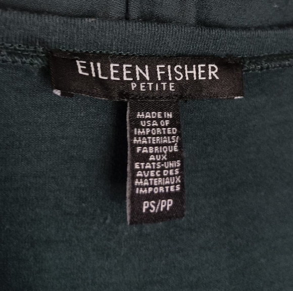 Eileen Fisher Jersey Tunic Dress in Deep Green Size Small - Picture 4 of 5